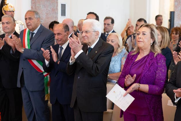 Italy: President Sergio Mattarella at the inauguration of Castello Utveggio in Palermo