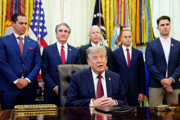 USA: Donald Trump announces measures to promote nuclear innovation in the Oval Office in Washington