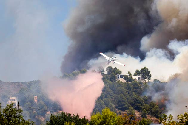 Spain, wildfires in the province of Castellón