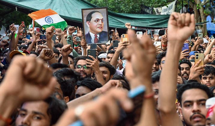 India: Protests by the Cockroach Janta Party (CJP) in New Delhi