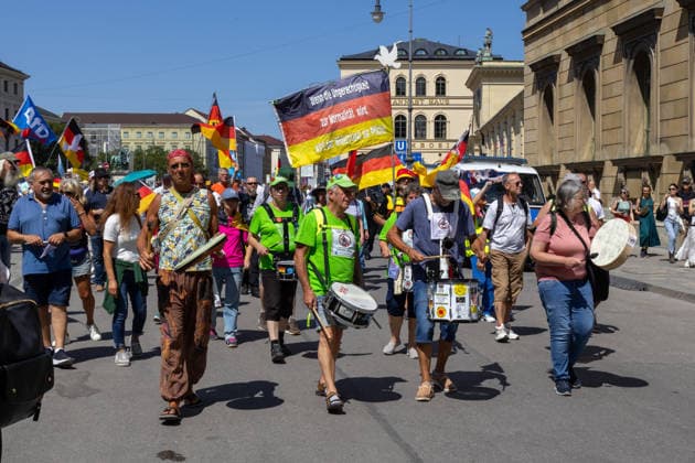 Munich, demonstration by right-wing groups