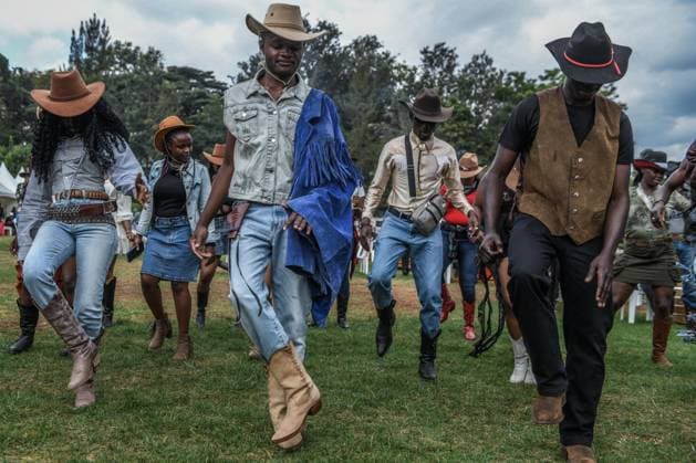 Kenya, International Cowboys and Cowgirls Day Festival at Ngong Racecourse in Nairobi