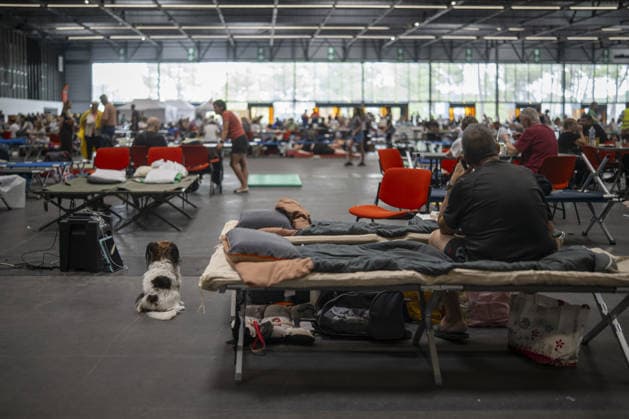 France, wildfires in the Gironde department, evacuation and relief efforts