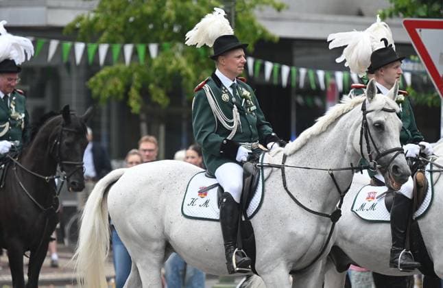 North Rhine-Westphalia, parade of the St Marius Shooting Club, Elten