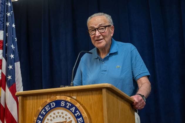 USA: Chuck Schumer’s press conference in New York