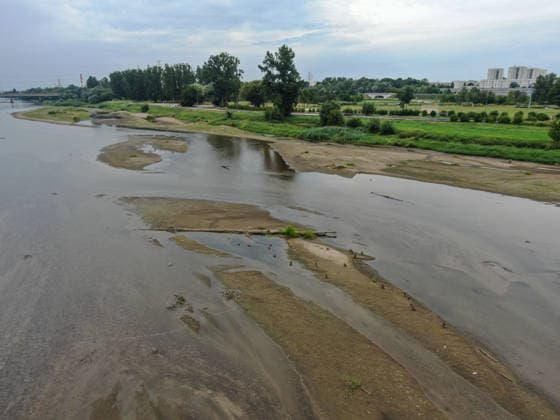 Poland, low water levels on the San