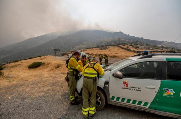 Spain, wildfires in the province of Ávila
