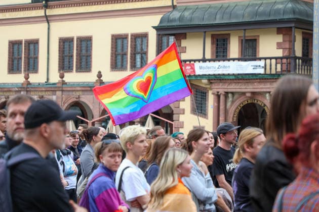 Berlin, attack on Christopher Street Day, vigil in Leipzig