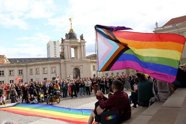 Berlin, attack on Christopher Street Day, vigil in Potsdam
