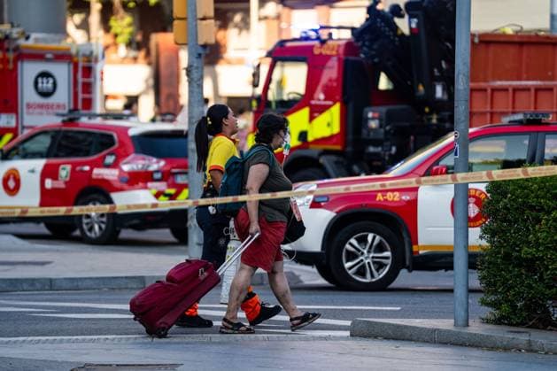 Spain, fire on Metro Line 1 in Barcelona