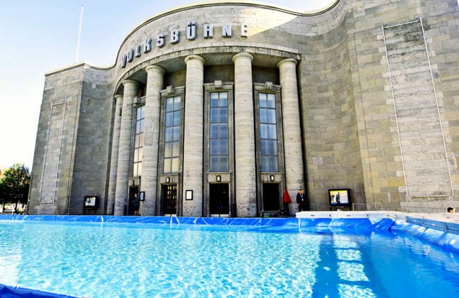 Berlin, swimming pool in front of the Volksbühne