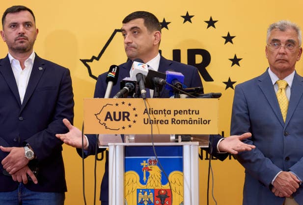 Romania, George Simion press conference in Bucharest