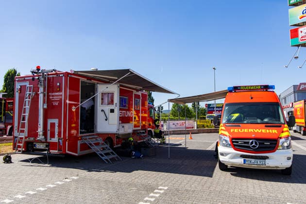 Hesse, fire at a warehouse in Kriftel