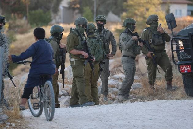 Middle East conflict, West Bank, Israeli security forces in Umm Al Khair