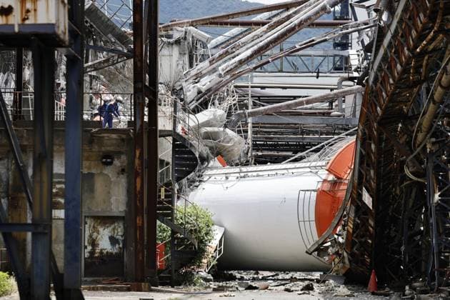 Japan, Major earthquake in Kumamoto Prefecture, damage
