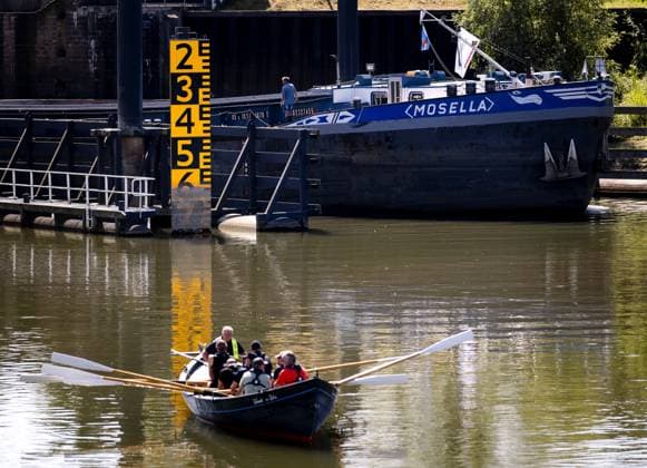 The Netherlands, low water levels on the IJssel