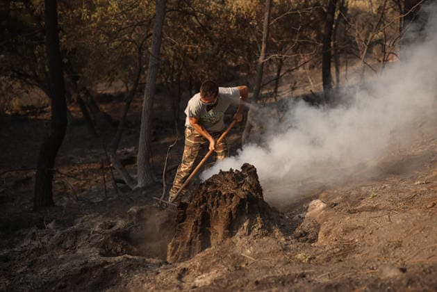 Spain, wildfires in Burgohondo