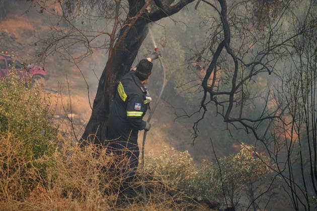 Greece, wildfires on Lesbos