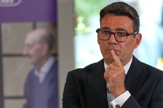 Andy Burnham is said to have fallen for a hoax from a fake Trump adviser; archive footage