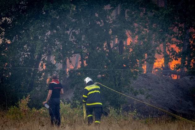 France, forest fires in the Gironde department