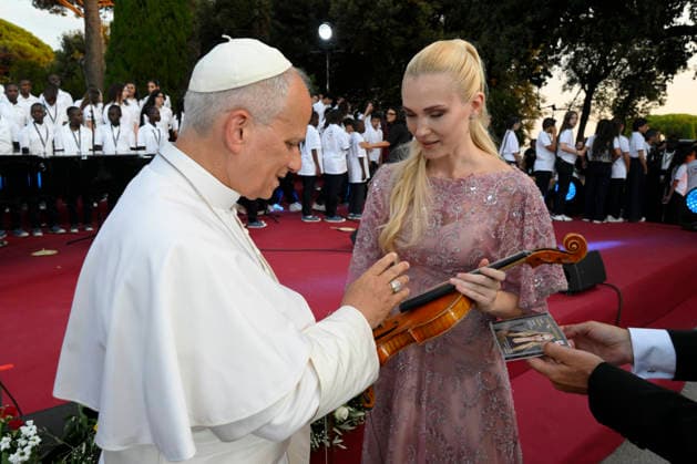 Italy: Pope Leo XIV attends a concert in Borgo Laudato