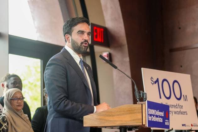 USA, Zohran Mamdani press conference in New York