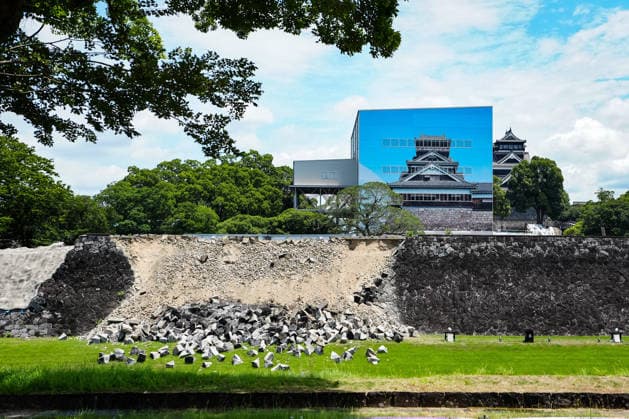 Japan, Major earthquake in Kumamoto Prefecture, damage