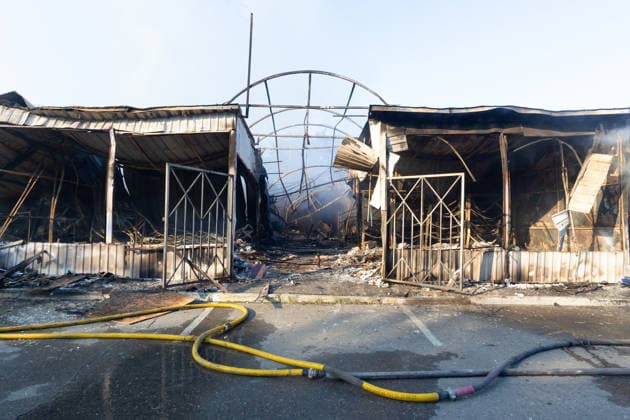 War in Ukraine: damage caused by Russian attack on Kyiv