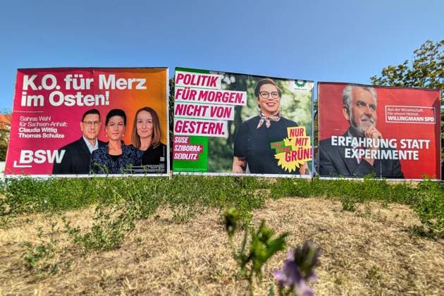 Saxony-Anhalt, election posters for the state parliamentary election