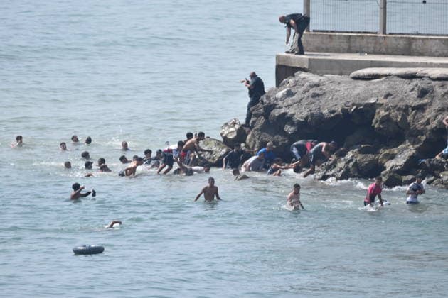 Spain, migrants in Ceuta