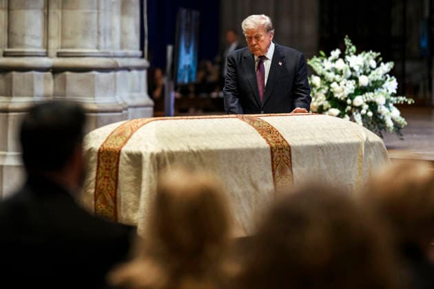 USA: Donald Trump at a memorial service for Lindsey Graham in Washington