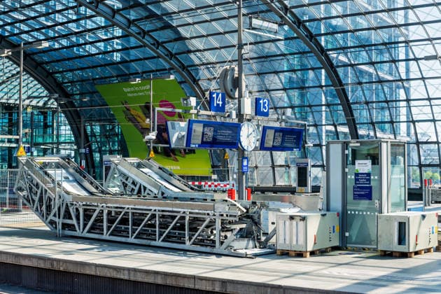 Berlin, construction work at the main station