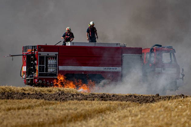 Czech Republic, forest fires in Vetrkovice