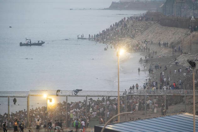 Spain, migrants in Ceuta