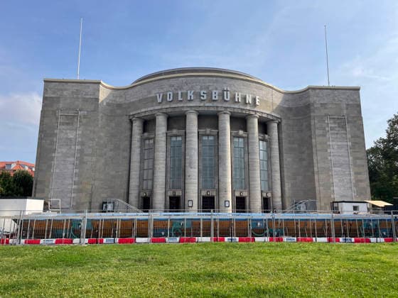 Berlin, swimming pool in front of the Volksbühne