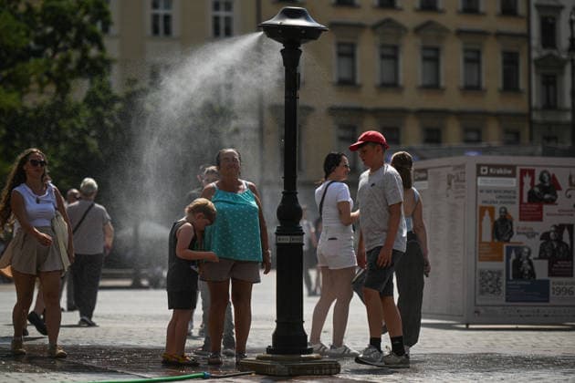 Poland, heatwave in Kraków