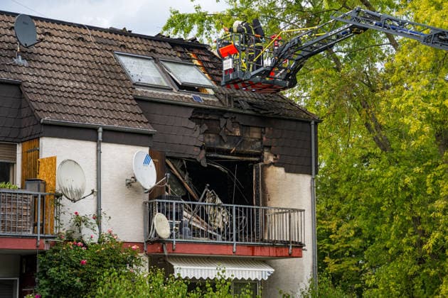 Hesse, Balcony fire in Wiesbaden