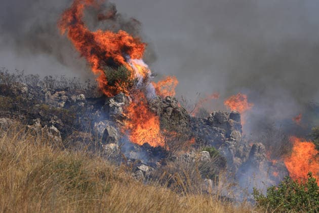 Italy, wildfires in Sicily