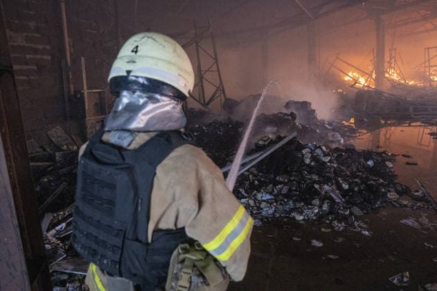 War in Ukraine: Fire brigade called out following Russian drone attack in Kharkiv