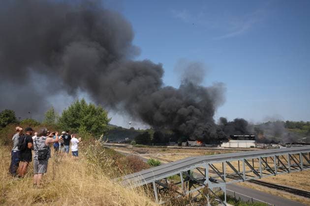 France: Fire at the ArcelorMittal site in Gandrange