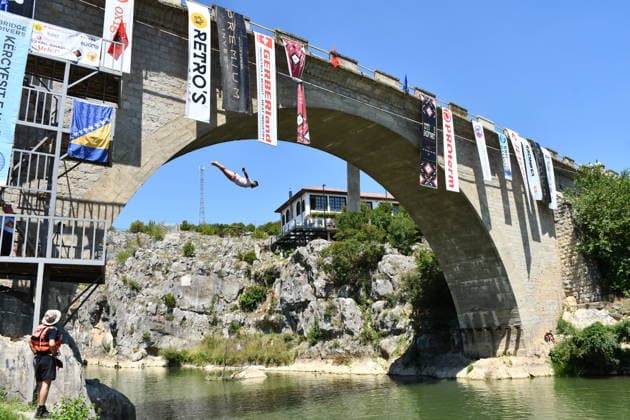 Kosovo, Traditional bridge jumping in Gjakova