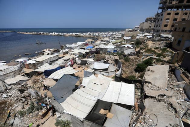 The Middle East conflict, emergency accommodation in Gaza City