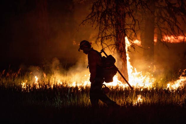 USA, wildfire in Prineville, Oregon
