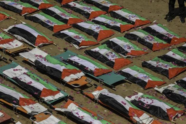 Middle East conflict, Gaza, mass burial of 112 bodies recovered in Gaza City