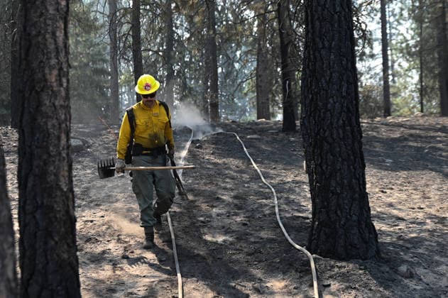 USA: Damage caused by wildfires in Spokane