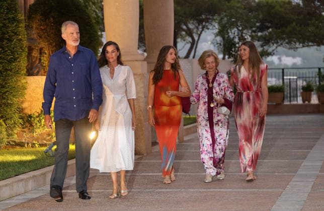Royals: the Spanish Royal Family at a summer reception at Marivent Palace in Palma de Mallorca