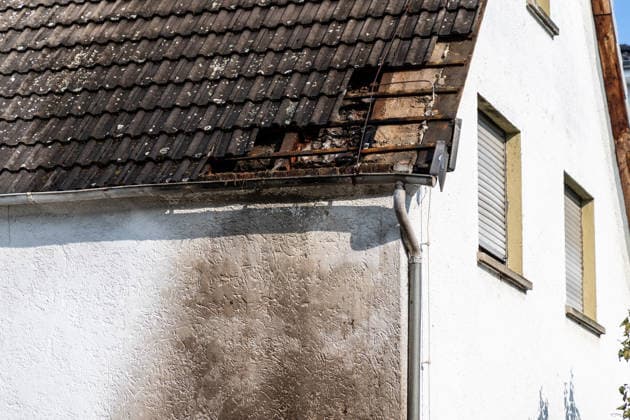 Hesse, fire in Seligenstadt