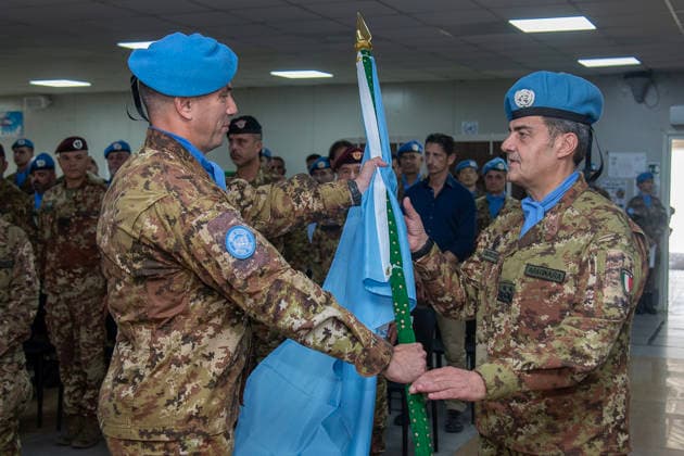 Lebanon, handover ceremony for the Italian UNIFIL contingent in Shama