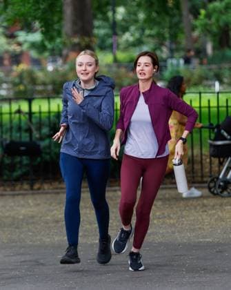 TV: Dakota Fanning and Jennifer Marsala on set in New York