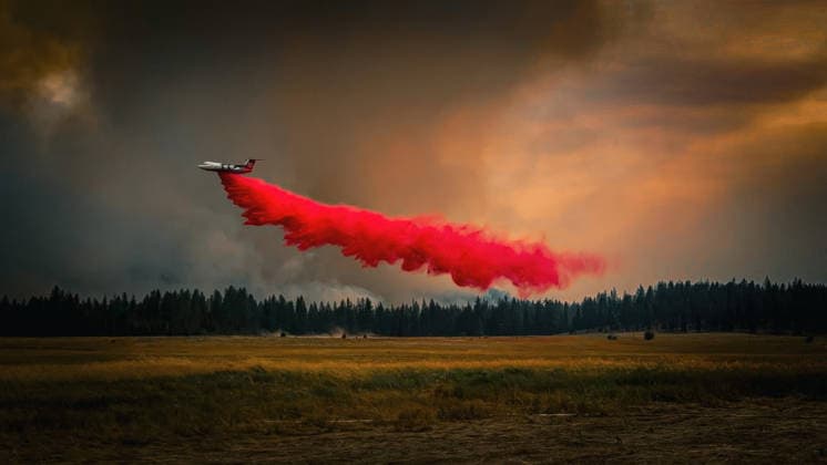 USA, wildfires in the state of Washington